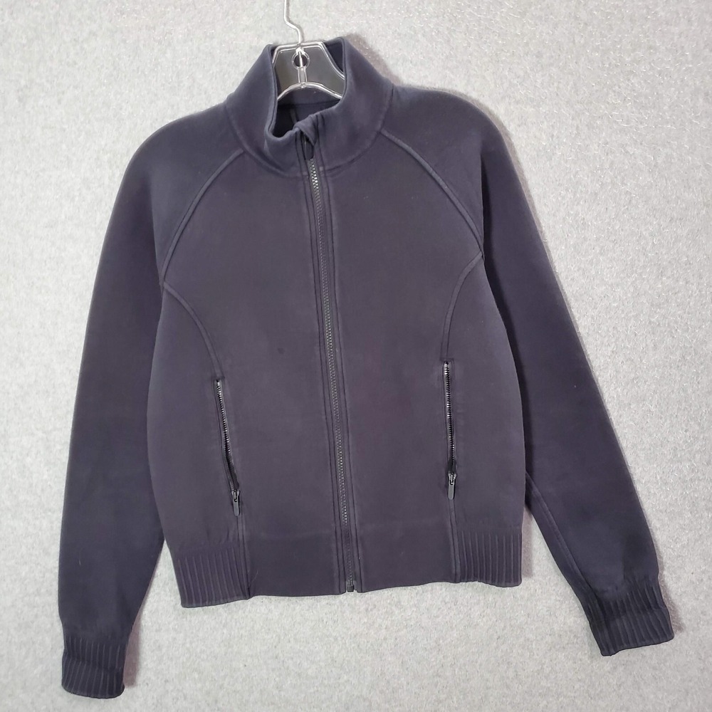 Lululemon Women NTS Activewear‎ Jacket 8 Black Pockets Mock Neck 4 Way Stretch